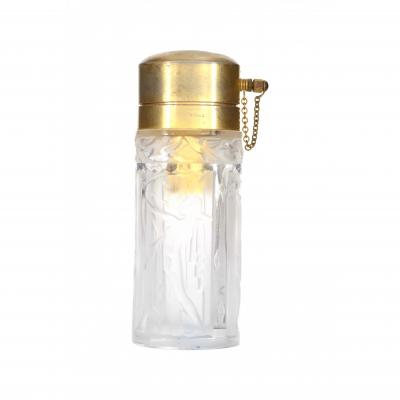 French Art Deco Frosted Glass Perfume Atomizer