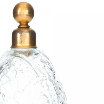 French Art Deco Frosted Glass Perfume Bottle