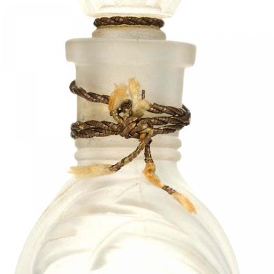 French Art Deco Frosted Glass Perfume Bottle
