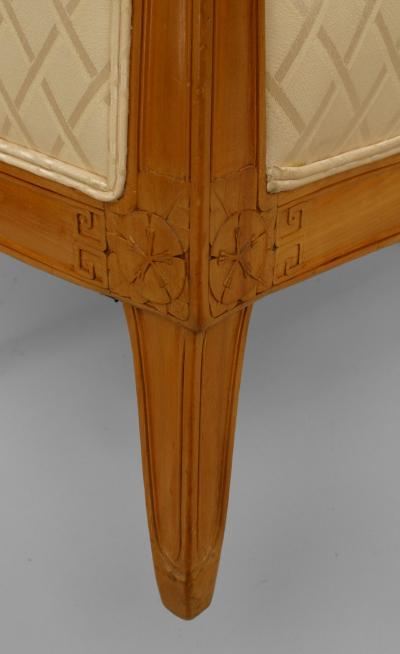 French Art Deco Fruitwood Bergere Armchair 