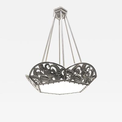 French Art Deco Geometric Flowers chandelier