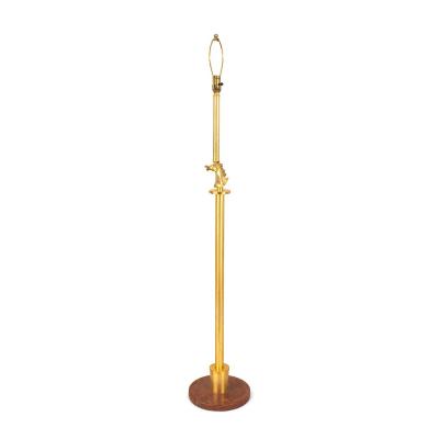 French Art Deco Gilt Bronze Horse Head Floor Lamp