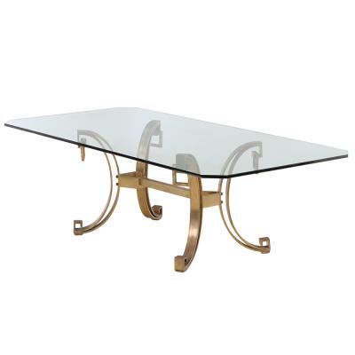 French Art Deco Gilt Bronze and Glass Table C 1940 