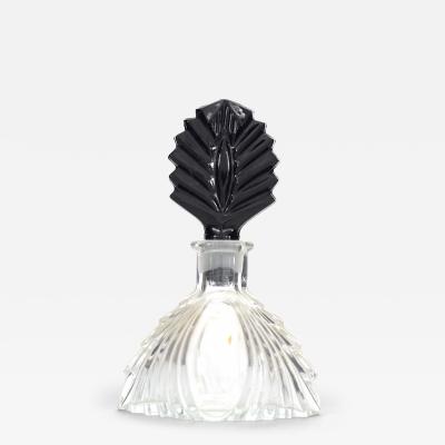 French Art Deco Glass Perfume Bottle