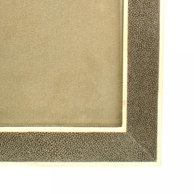 French Art Deco Gray Shagreen Picture Frame