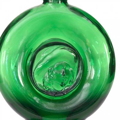 French Art Deco Green Glass Perfume Bottle