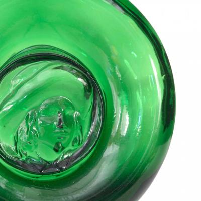 French Art Deco Green Glass Perfume Bottle