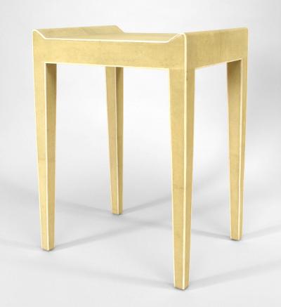 French Art Deco Green Shagreen End Tables