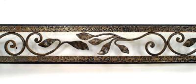 French Art Deco Hammered Steel Valance