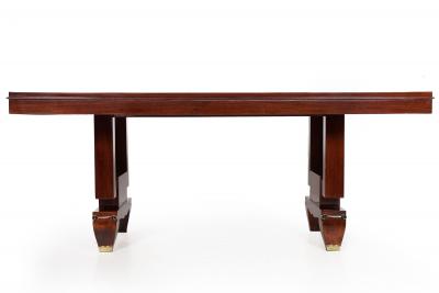French Art Deco Inlaid Mother of Pearl Rosewood Dining Table circa 1940s