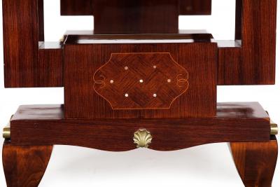 French Art Deco Inlaid Mother of Pearl Rosewood Dining Table circa 1940s