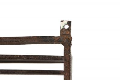 French Art Deco Iron Mirror Coat Rack circa 1930