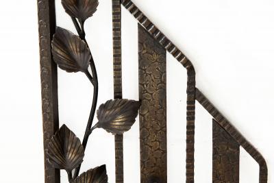 French Art Deco Iron Mirror Coat Rack circa 1930
