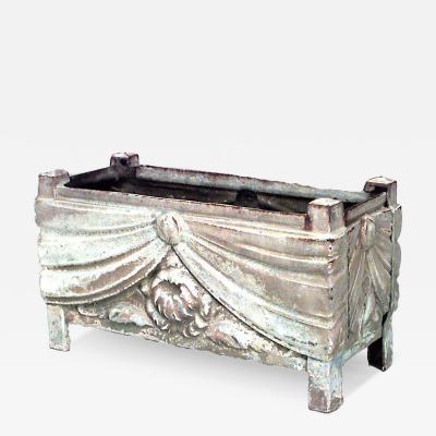 French Art Deco Iron Swag Planters