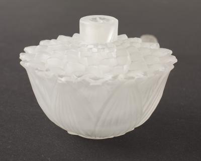 French Art Deco Lalique Lotus Flower Perfume Bottle