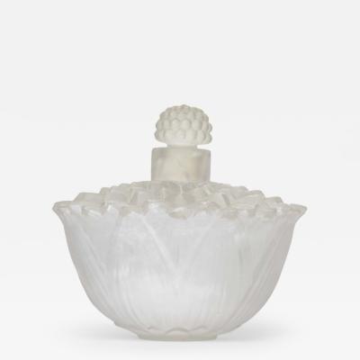 French Art Deco Lalique Lotus Flower Perfume Bottle