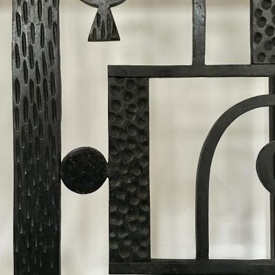 French Art Deco Large Console with Beige Marble Top cica 1925