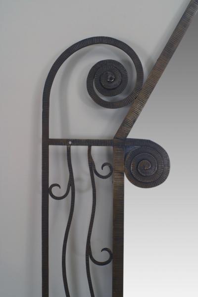 French Art Deco Large Iron Rectangular Shaped Mirror