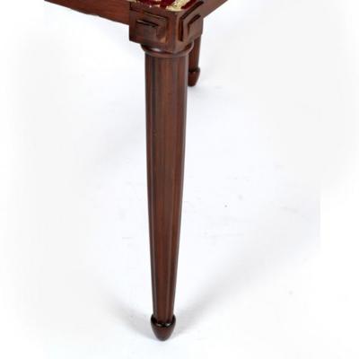 French Art Deco Mahogany Bench Vanity Stool