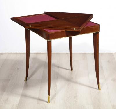 French Art Deco Mahogany Game Table