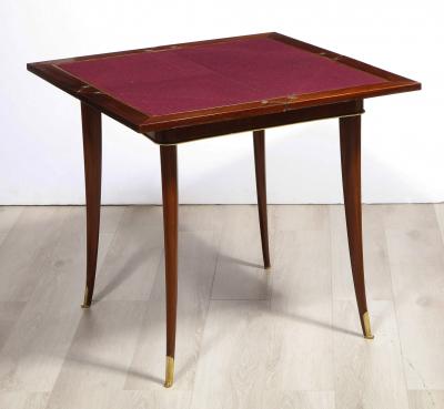French Art Deco Mahogany Game Table