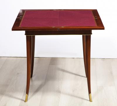 French Art Deco Mahogany Game Table