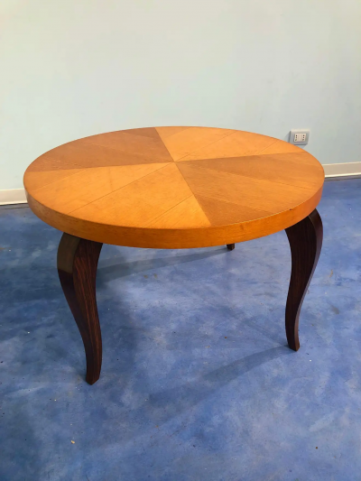 French Art Deco Maple Coffee Table 1940s