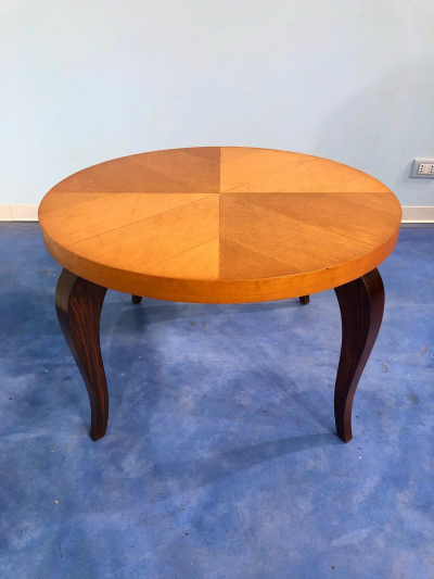 French Art Deco Maple Coffee Table 1940s