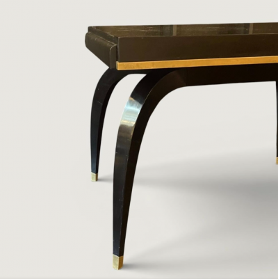 French Art Deco Metamorphic Dining Table with brass detail circa 1940