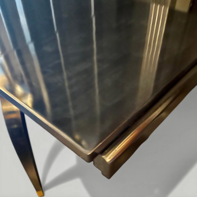 French Art Deco Metamorphic Dining Table with brass detail circa 1940