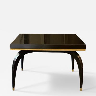 French Art Deco Metamorphic Dining Table with brass detail circa 1940