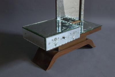 French Art Deco Mirrored Vanity