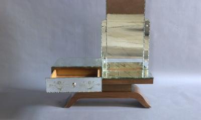 French Art Deco Mirrored Vanity