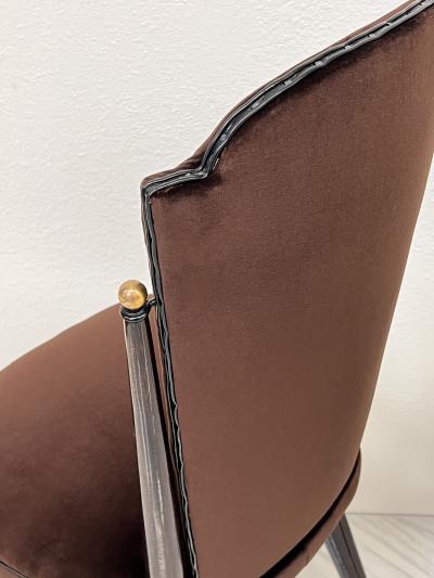 French Art Deco Modernist Dining Chairs A Set of 6 1950s