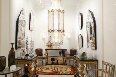 French Art Deco Monumental Bronze 8 Sided Lanterns