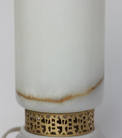 French Art Deco Onyx and Ormolu Table Lamp 1930 France