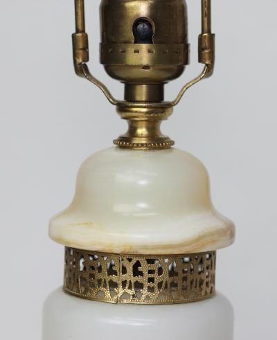 French Art Deco Onyx and Ormolu Table Lamp 1930 France