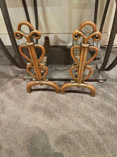 French Art Deco Original Andirons