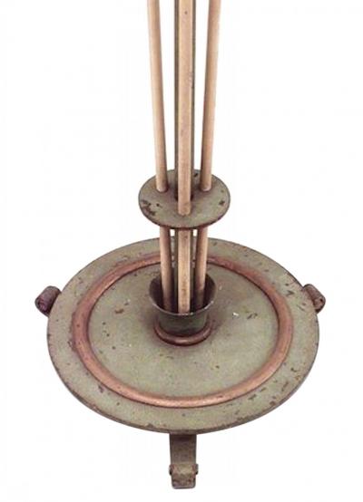 French Art Deco Painted Iron Arrow Floor Lamp