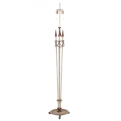 French Art Deco Painted Iron Arrow Floor Lamp