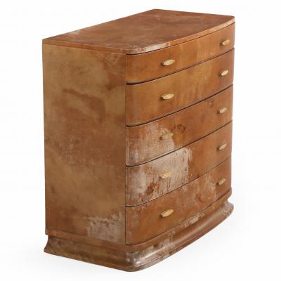 French Art Deco Parchment Covered Dresser C 1940 