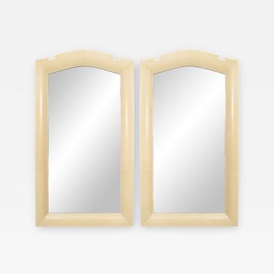French Art Deco Parchment Wall Mirrors