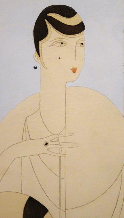 French Art Deco Period Pochoir Print of Ladies Fashion 1920s