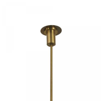 French Art Deco Perzel Beige Metal and Brass Lantern