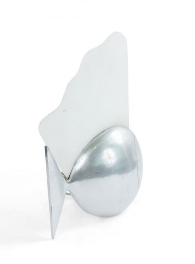 French Art Deco Pewter and Glass Fish Lamp