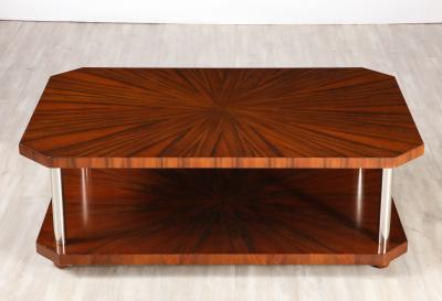 French Art Deco Rectangular Wood Coffee Table circa 1940