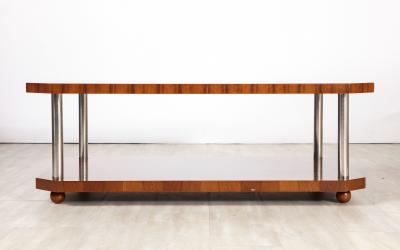 French Art Deco Rectangular Wood Coffee Table circa 1940