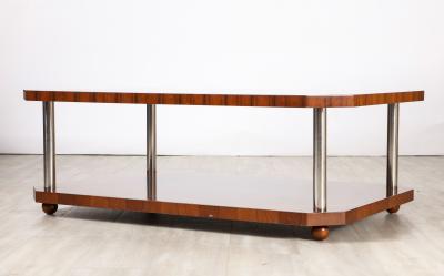 French Art Deco Rectangular Wood Coffee Table circa 1940