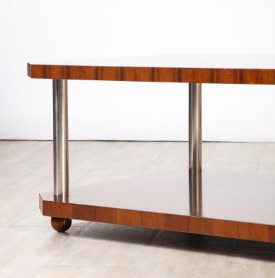 French Art Deco Rectangular Wood Coffee Table circa 1940
