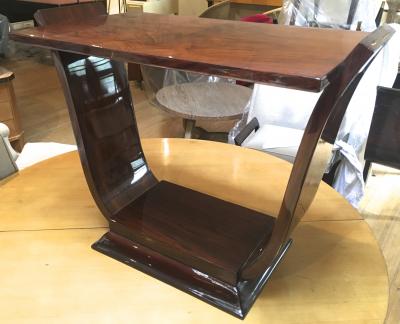 French Art Deco Refined Harp Shaped Coffee Table
